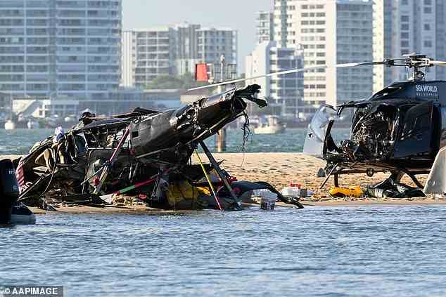 Die beiden Helikopter von Sea World kollidierten vor Hunderten von Urlaubern an der Gold Coast