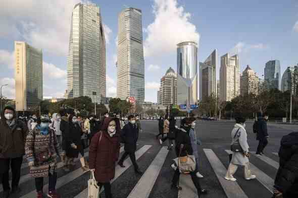 Die Straßen von Shanghai, Chinas größter Stadt