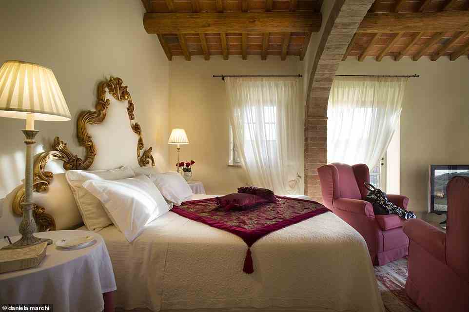 Each of the four dreamy suites at Villa San Sanino is designed with its own theme and is a delicate balance of old and new