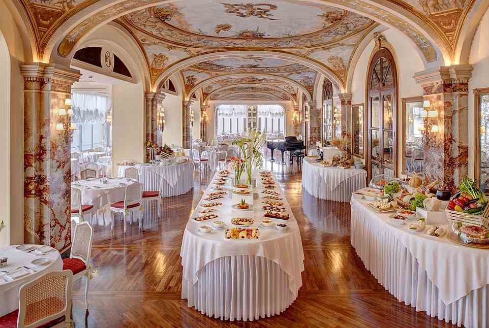 'The breakfast room [at the Grand Excelsior Vittoria], with its mottled marble pillars, frescoed ceiling and grand piano music, is so fancy I feel we should have dressed up,' Fiona says