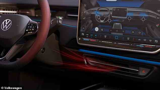 Der Infotainment-Touchscreen wurde aufgrund von Kundenfeedback verbessert, sodass Fahrer direkt vom Startbildschirm aus auf die Temperaturregelung zugreifen können