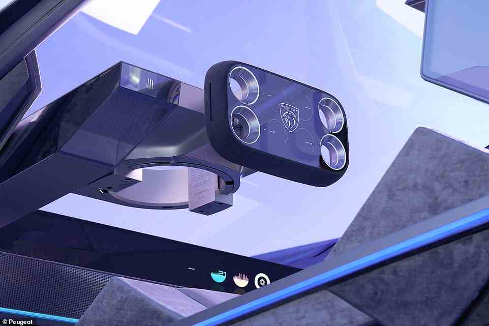In its place is a 'Hypersquare' control where digital electric touch controls and a tablet-screen have replaced mechanical links. This offers a new 'intuitive' way of operating the car, says Peugeot