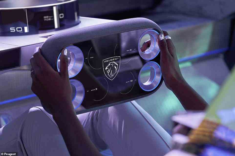 One of the concept's most interesting features is a new generation intelligent i-Cockpit and a 'steer-by-wire' system which 'does away with the steering wheel as we have known it for decades'