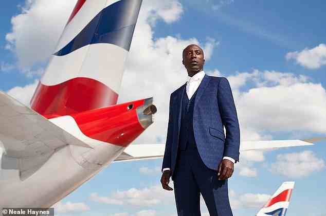 Savile Row tailor Ozwald Boateng (pictured) was commissioned to design the new BA uniforms