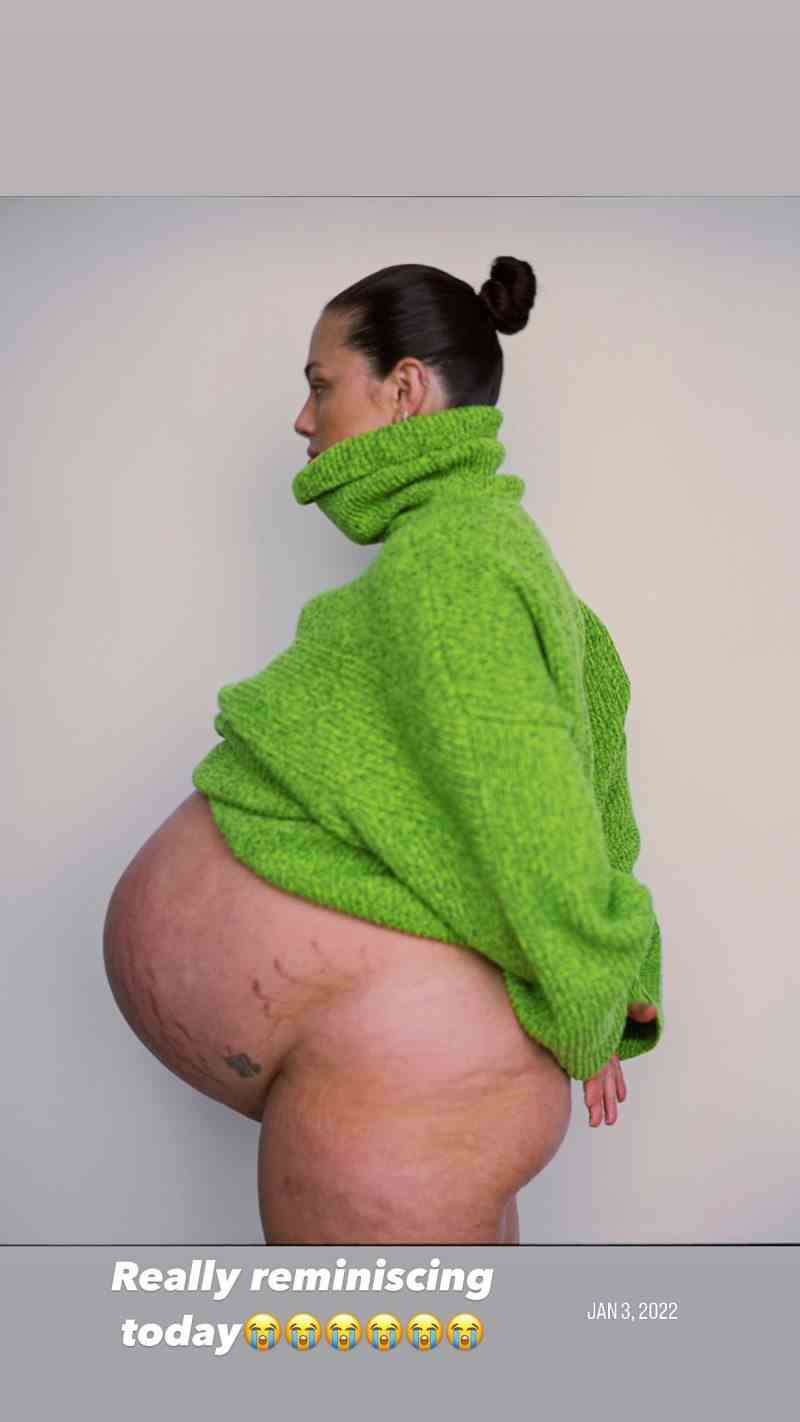 Ashley Graham teilt nackte Schwangerschaftsbilder, als sie Zwillinge erwartete - 837