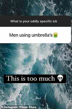 Männer, die Regenschirme benutzten, waren ein sehr ungewöhnliches Problem