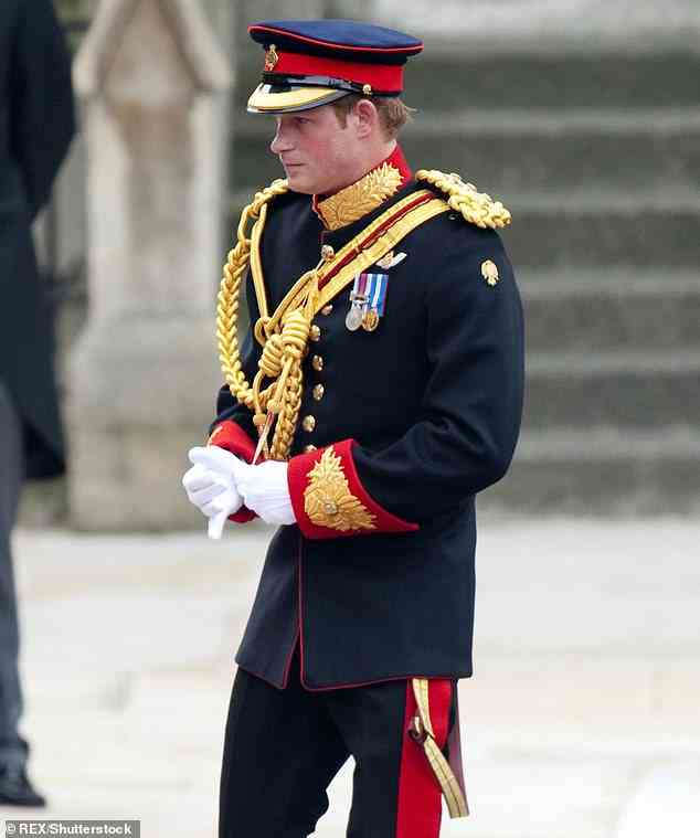 Prince Harry sensationally claimed in book Spare that he was forced to go along with his brother's 'bare-faced lie' that he was the best man at his wedding in 2011 (pictured at Westminster Abbey above)