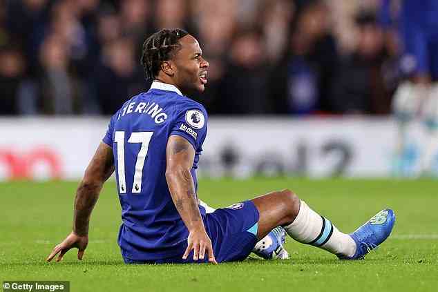 Aubameyang begann Chelseas Premier League-Spiel gegen Manchester City auf der Bank, kam aber nach fünf Minuten auf den Platz, als Raheem Sterling verletzt vom Platz gezwungen wurde
