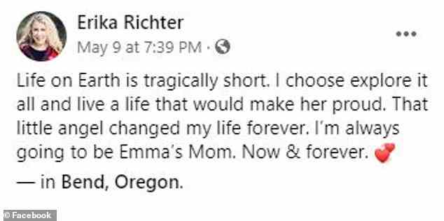 Erika Richter's daughter Emma also died in the Rock 'n Play