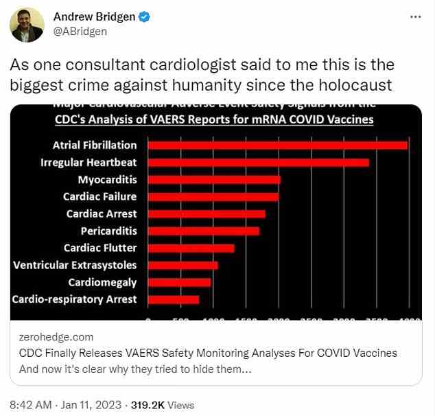 Der Tory-Abgeordnete für North West Leicestershire sagte: „Wie mir ein beratender Kardiologe sagte, ist dies das größte Verbrechen gegen die Menschlichkeit seit dem Holocaust.“