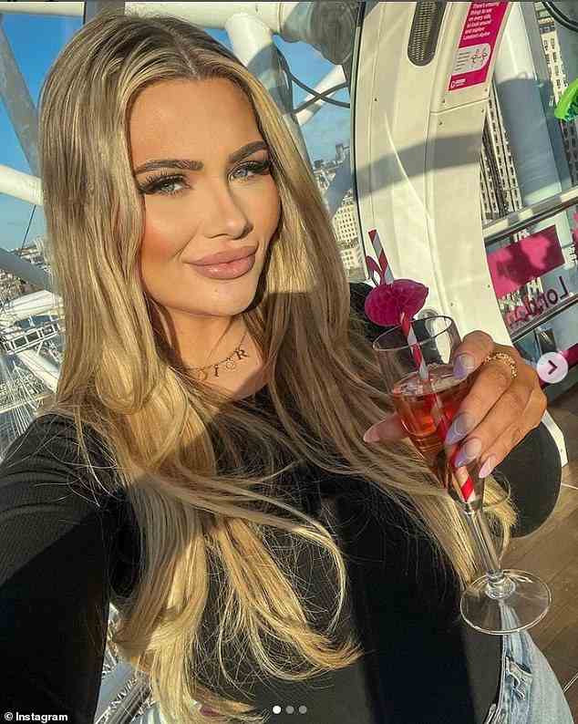 The Love Island star, 28, who appeared on the first ever Winter Love Island in 2020, previously got rid of her plumper pout and opted for a more natural look after remarking she wanted to 'separate her happiness from body image'. Pictured before dissolving her filler
