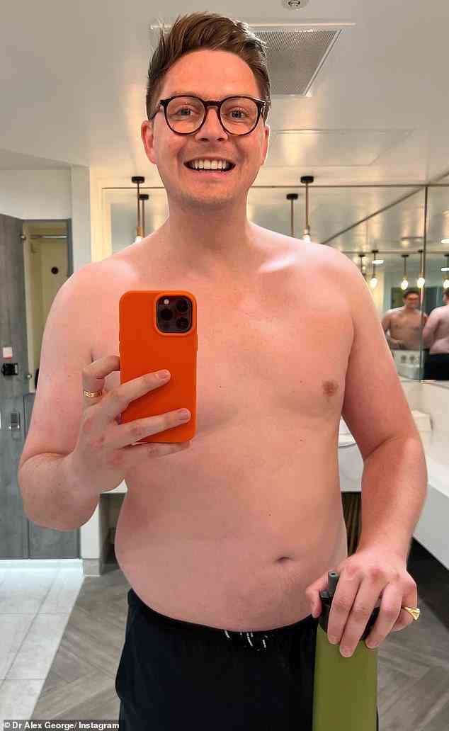 In April 2022, Dr Alex George shared a shirtless selfie to Instagram as he attempted to 'redefine what it means to be beautiful' by urging people to look at character, physical ability and 'things that make us unique.'