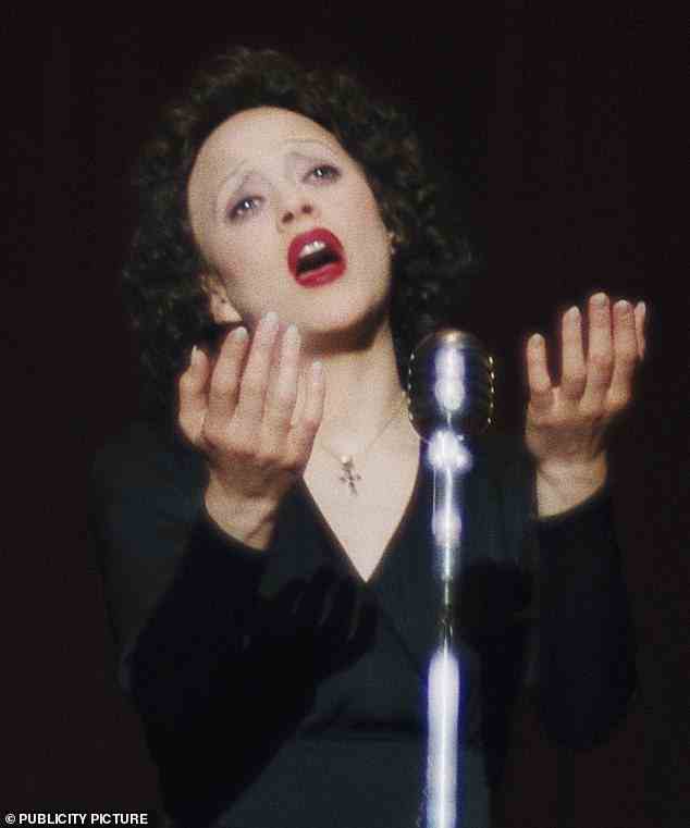 She had to shave her eyebrows (they were then drawn back on pencil-thin) and a portion of her head to mimic Piaf’s hair transplant
