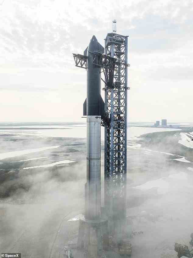 SpaceX plant, Menschen mit einem zweistufigen Raumschiff, bestehend aus Starship (der Passagiertransportsektion) und dem Super-Heavy-Raketenbooster, ins All zu befördern