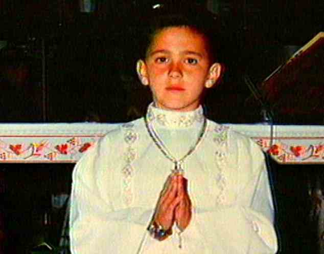 In 1993, Messina Denaro helped organise the kidnap of a 12-year-old boy, Giuseppe Di Matteo (pictured), in an attempt to blackmail his father into not giving evidence against the mafia, prosecutors say