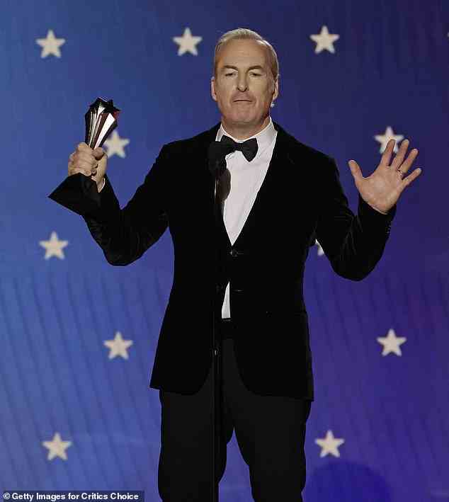 While Odenkirk (seen at the Critics Choice Awards) earned two Emmys early on for his writing on SNL and The Ben Stiller Show - he wasn't awarded for his work as an actor until recently