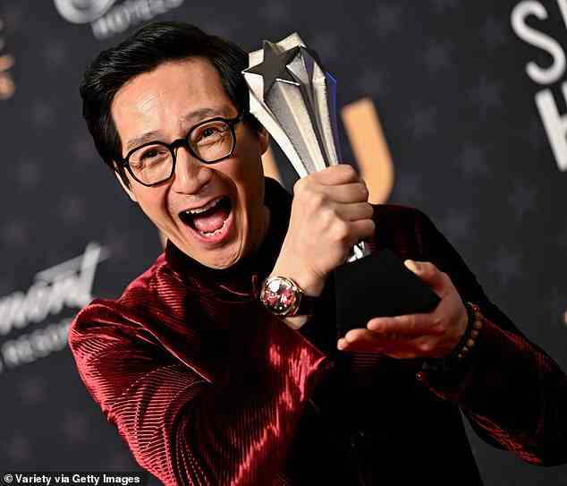 Ke Huy Quan, 51, was also awarded for his role in Everything Everywhere All at Once, earning awards at both the Critics Choice Awards and the Golden Globes