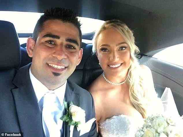 Mikkel Isaac (left) paid tribute to his ex-wife Dayna (right) on Tuesday night and shared several photos from their wedding day in 2017
