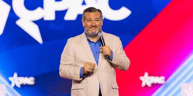 Sen. Ted Cruz of Texas delivers a speech at the Conservative Political Action Conference (CPAC), on August 5, 2022, in Dallas, Texas.