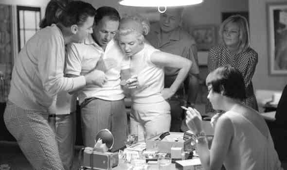 Peter Lawford, Frank Sinatra und Marilyn Monroe 