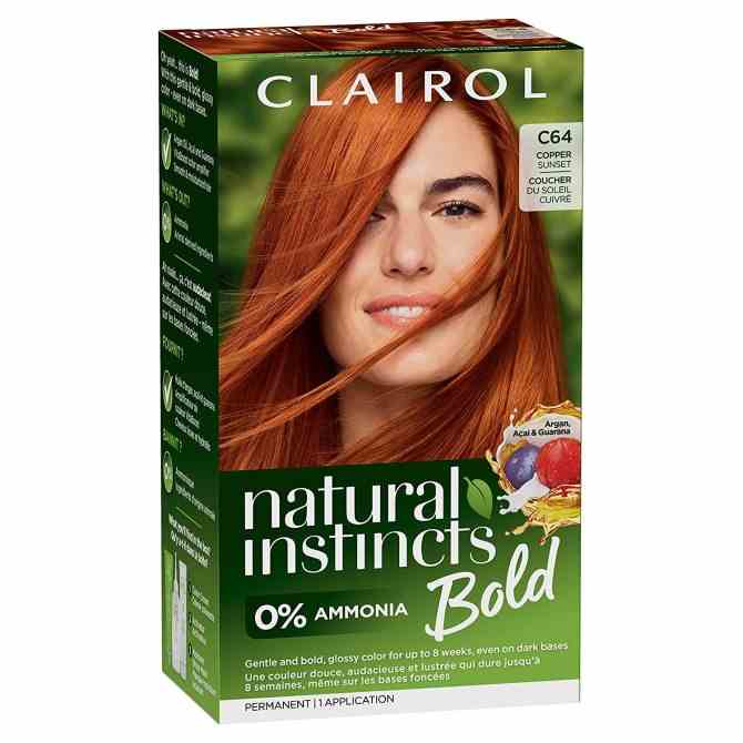 Copper Sunset Haarfarbe Clairol hat gerade eine kräftigere und hellere Haarfarbe für lockiges, dunkles und strukturiertes Haar für zu Hause herausgebracht