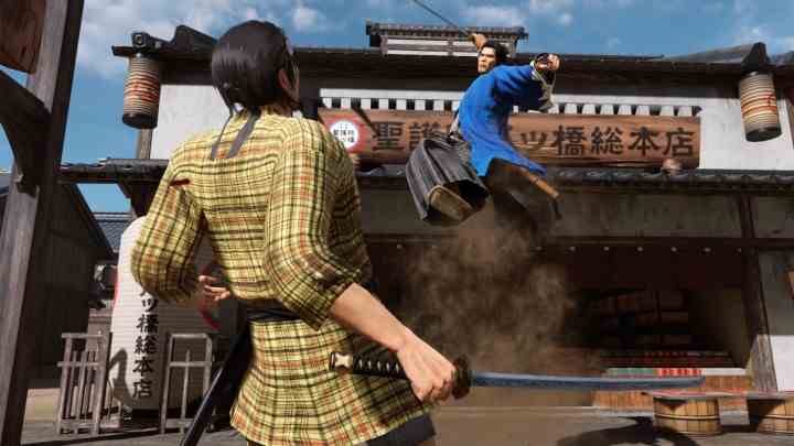 Ein Samurai springt in Like a Dragon: Ishin!