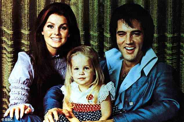 Sources told TMZ that Lisa Marie (seen as a child with Elvis and Priscilla) had taken out life insurance policies - one for $25 million dollars and one for $10 million dollars