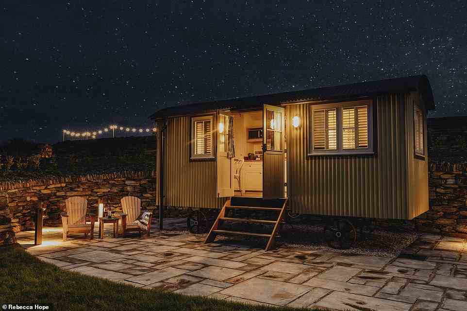 The five cosy cabins in the woodland grounds of Rick Stein’s pub in the village of St Merryn are perfect for a date night