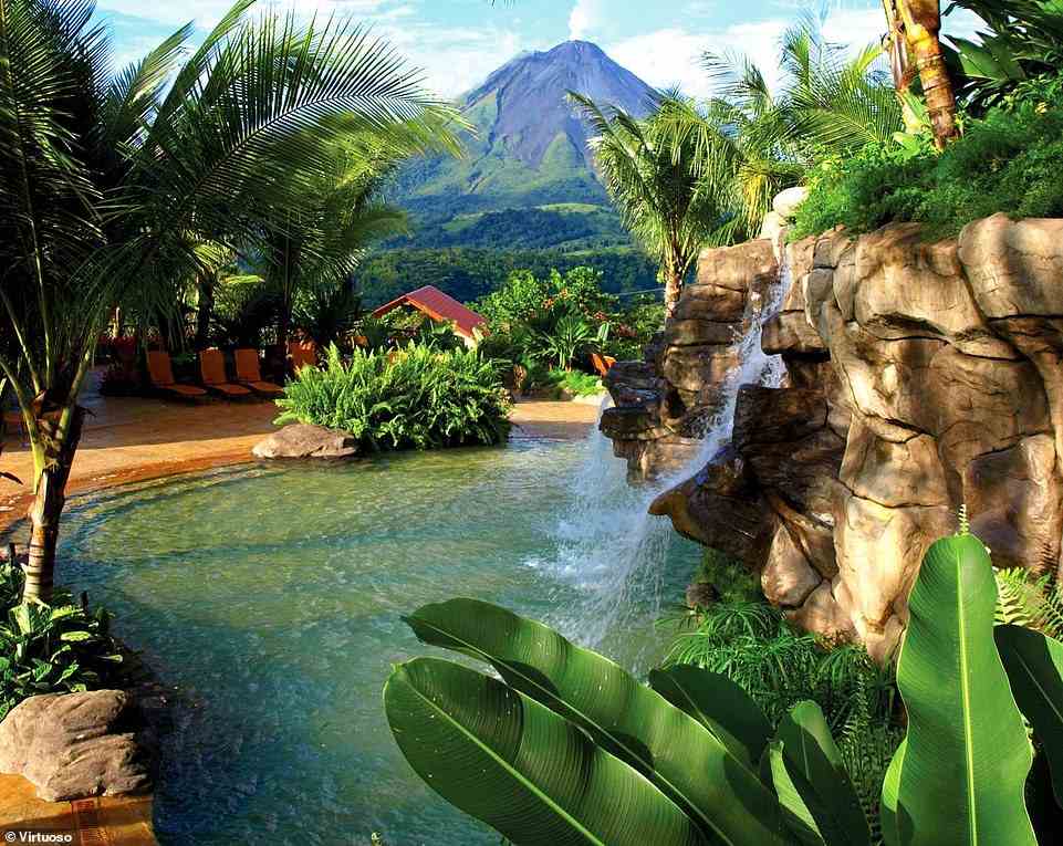 Kate Wickers explores the breathtaking landscapes and stylish hotels of Costa Rica. Above is The Springs Resort & Spa, which looks out to Costa Rica’s youngest and most active volcano, Volcan Arenal