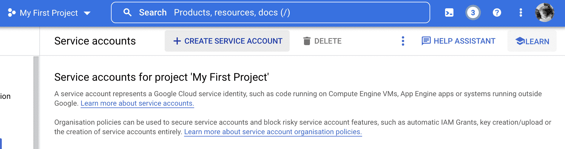 Google-Dienstkonto