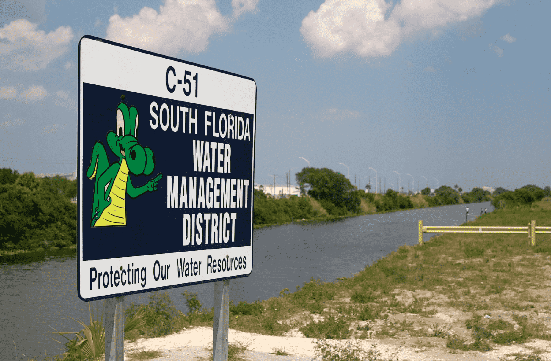 Regierungsbild eines Zeichens des South Florida Water Management District