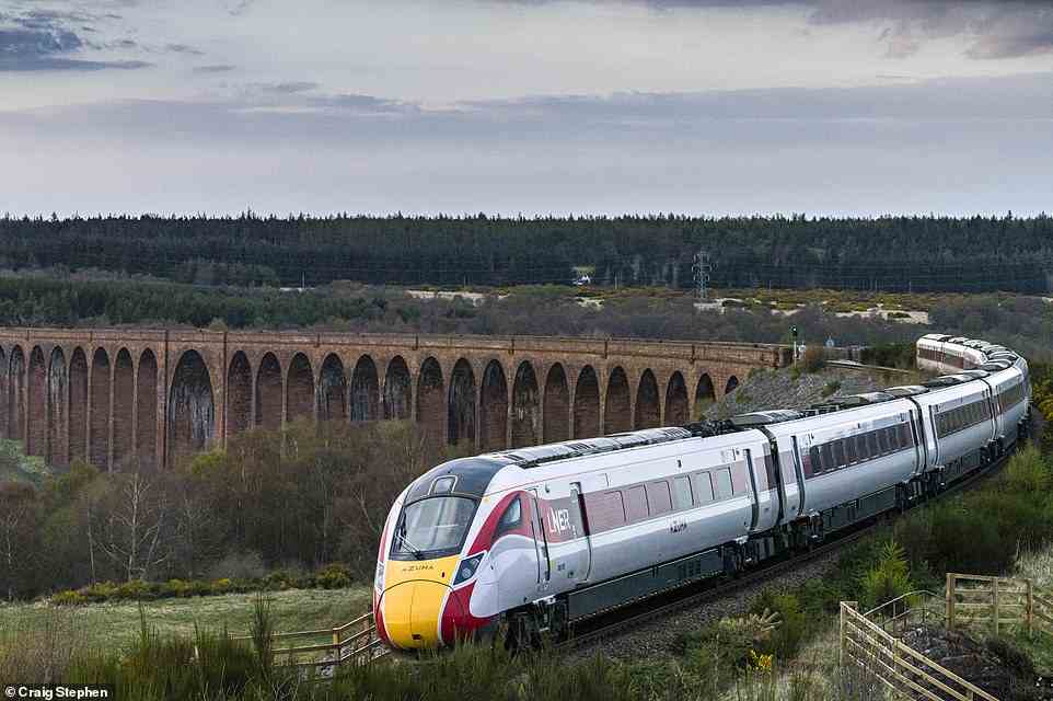 LNER turns 100 years old today - January 1, 2023 - and to celebrate the landmark, Carlton Reid set off on an Inverness-to-London rail trip using LNER services. Above is LNER's Azuma train crossing the Culloden Viaduct south of Inverness