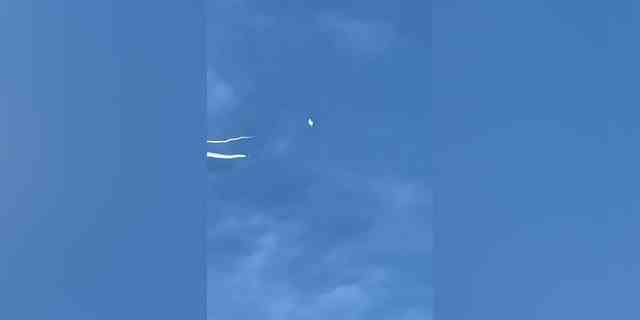 In Aynor, SC, aufgenommene Fotos des abgeschossenen chinesischen Spionageballons.