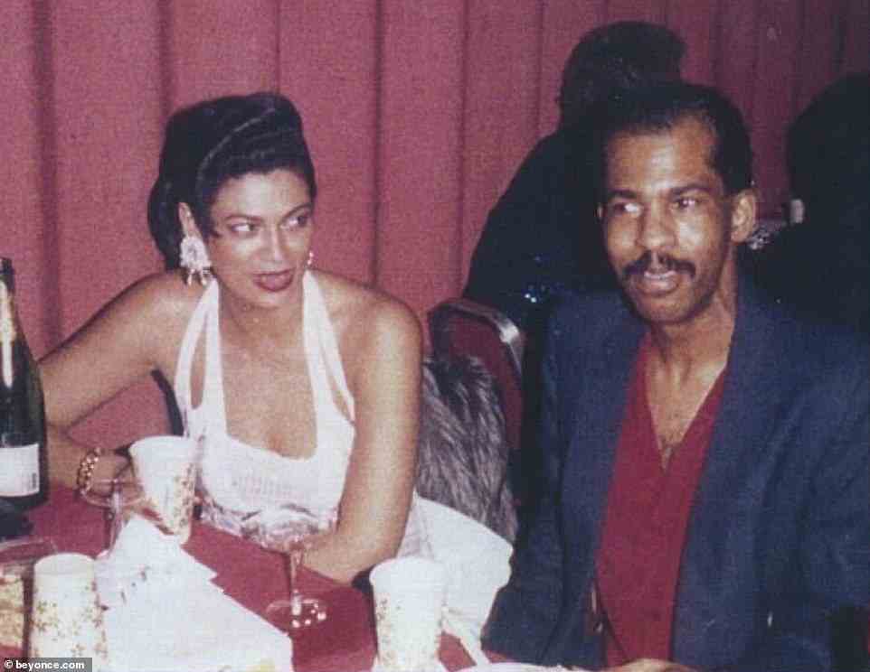 Tribute: Beyonce had previously dedicated her album Renaissance to her late gay uncle Johnny as she called him her 'godmother' and 'the first person to expose me to a lot of the music and culture that serve as inspiration for this album,' here her uncle Jonny is seen with Beyonce's mom Tina in an undated photo