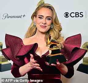 Golden girl: Adele earned Best Pop Solo Performance for Easy On Me