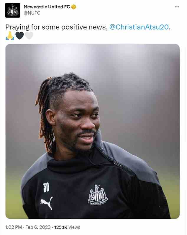 Newcastle hat eine Nachricht in den sozialen Medien veröffentlicht, in der sie „für gute Nachrichten beten“.