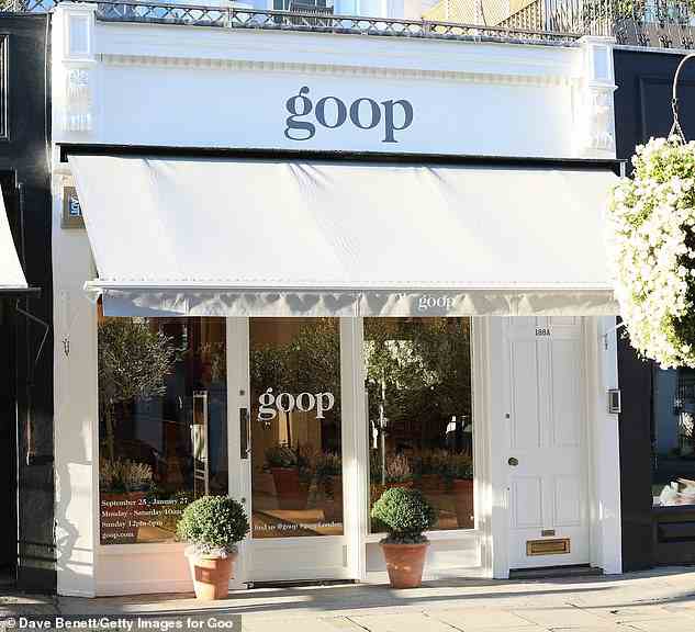 Jetzt geschlossen: Es wurde kürzlich berichtet, dass Gwyneth ihre UK Goop-Geschichte nur vier Jahre nach ihrer Eröffnung geschlossen hat
