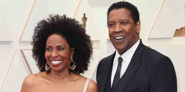 Pauletta Washington and Denzel Washington attend the 94th Annual Academy Awards.