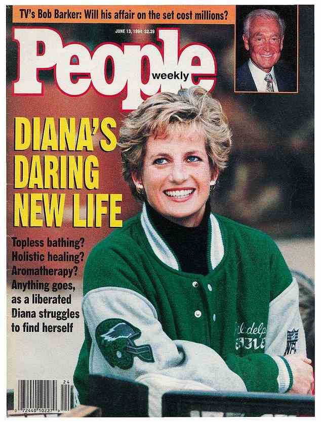 Diese Titelseite des People Magazine wurde gesprengt und 1994 in den Offizier des Besitzers der Eagles gesteckt