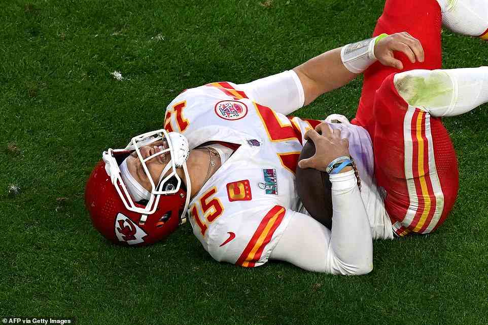 Mahomes' right ankle got locked in the turf as he was tackled by Eagles linebacker T.J. Edwards in the second quarter of game