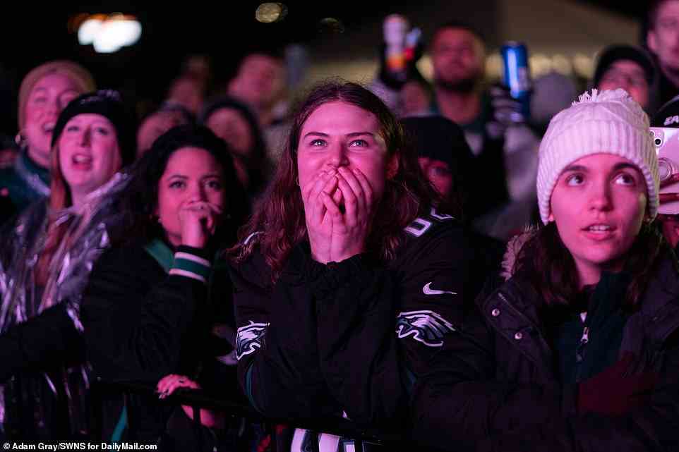 Some fans were nervous barely before the game had begun as the Eagles looked to add to their 2018 Super Bowl title