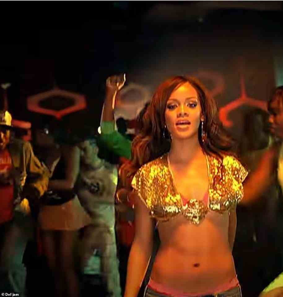 Her debut single, Pon de Replay, came out in May 2005 and went to the number two spot on the U.S. Billboard Hot 100 chart. She is pictured in the music video