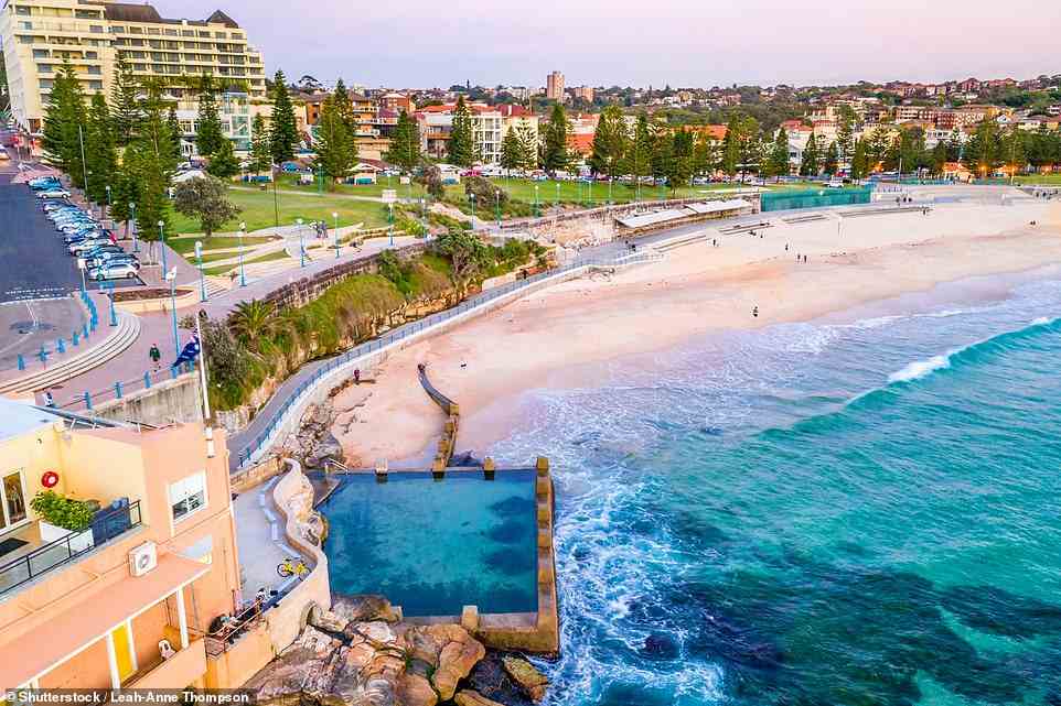 Harriet describes the four-mile walk from Coogee (pictured) to Bondi as 'beautiful'