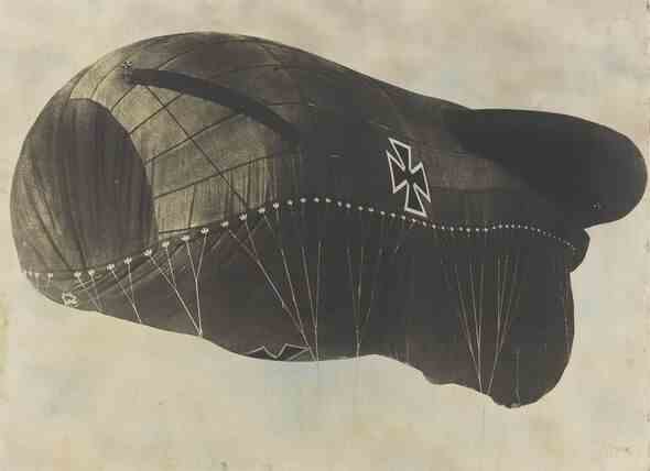Ein deutscher Beobachtungsballon aus dem 1. Weltkrieg