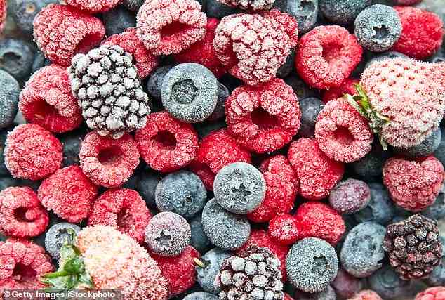 Munching on frozen berries - which contain fructose - has the least impact on your blood sugar making it safe for diabetics, dietitians say