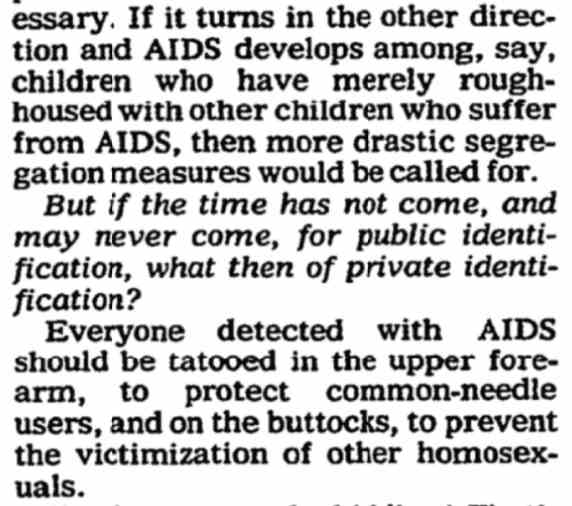 From William F. Buckley’s notorious 1986 op-ed.