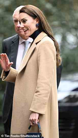 The Princess of Wales was beaming as she arrived at the care home for the solo visit this afternoon