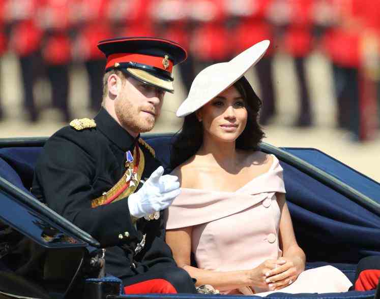 Harry Duke of Sussex und Meghan Duchess of Sussex besuchen Trooping The Colour 2018