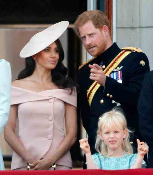 Harry Duke of Sussex und Meghan Duchess of Sussex besuchen Trooping The Colour 2018.