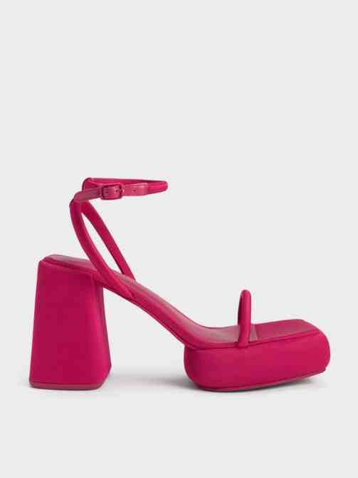 Lucile Plateausandalen aus Satin Charles & Keith